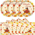 40Pcs Thanksgiving Paper Plates and Napkins Party Supplies, Disposable Fall Turkey Plates Napkins Dinnerware Set for Autumn Theme Friendsgiving Party Decorations by Unknown