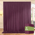 30ft x 10ft Maroon Backdrop Curtains for Parties, Polyester Burgundy Backdrop Drapes 6 Panels 5x10ft for Baby Shower Photography Birthday Parties Background by ENJOYYOURPARTY
