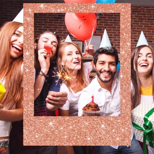 Beeveer 32 x 24 in Large Photo Booth Selfie Frame Props, Rose Gold Vertical by Beeveer