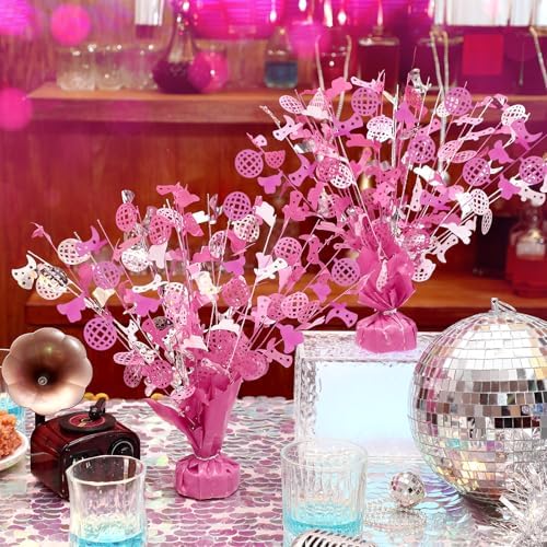 3 Pcs Disco Cowgirl Party Decors Western Pink Table Centerpiece - Image 6