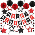 meowtastic Birthday Decorations Happy Birthday Banner with Honeycomb Balls by meowtastic%C2%AE%E2%80%94Idealforyourparty