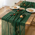 Emerald Green Cheesecloth Table Runner 120 in Fall Christmas Decorations by KEKETOARRANGE
