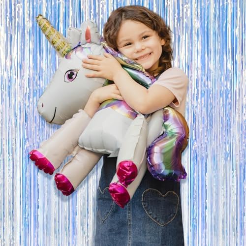 5 Pack Iridescent Backdrop Party Decorations Tinsel Curtain Party Backdrop Foil Fringe Birthday Decorations Photo Booth Streamer Backdrop Pink Theme Bachelorette Graduation Party Decorations - Image 3