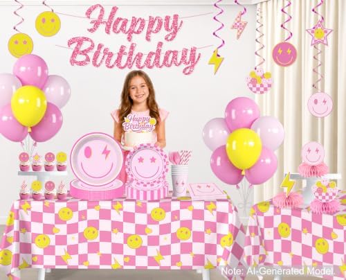 Smiley Face Birthday Decorations, Serves 20 Guests - Image 3