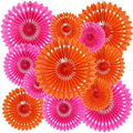 BEISHIDA Honeycomb Round Paper Fans Pink Orange Hanging Party Decoration by Beishida