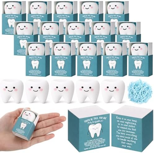 12 Sets Dental Gifts Tooth Toys with Boxes, You are Awesome Party Favors by Wettarn