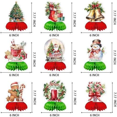 Christmas Party Centerpieces, Christmas Honeycomb Centerpieces for Table - Image 4
