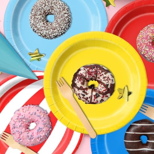 CMUSKO 60Pcs Carnival Plates and Napkins-Circus Theme Party Decorations Red Blue Yellow Tableware for Birthday, Baby Shower - Image 2