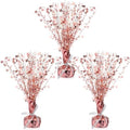 Crowye 3 Pieces Metallic Foil Spray Centerpiece Birthday Table Decoration Star Burst Centerpieces Graduation Table Decor for Birthday 2026 Party Holiday(Rose Gold) by Crowye