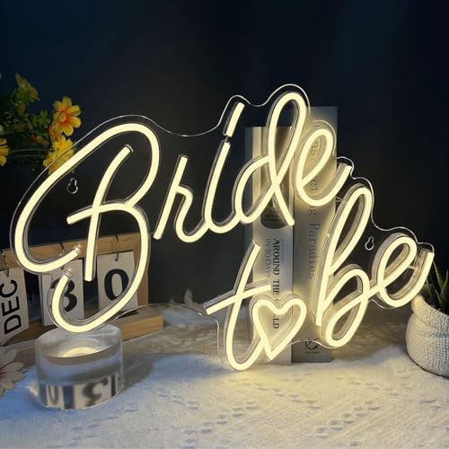 Bride To Be Neon Sign Warm White Led Neon Light Signs for Wall Decor by Bernicekelly