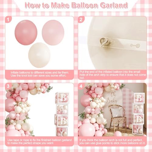CROSSFINGERS Pink Baby Shower Decorations for Girls - Image 7