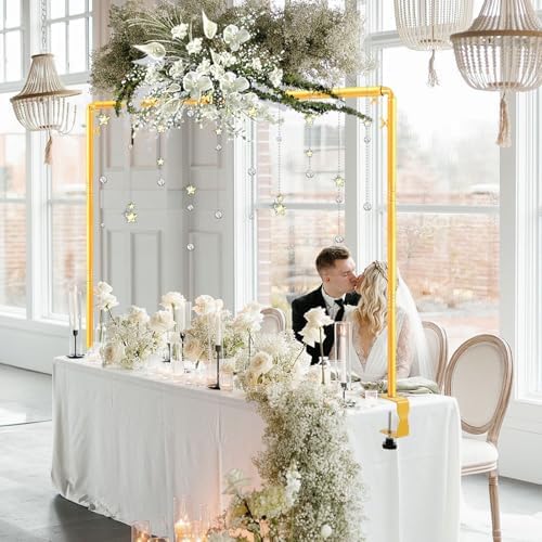 Over The Table Rod Stand with Clamps Gold Table Balloon Arch Frame - Image 7