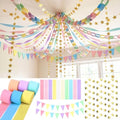 1200 Sheets Pastel Paper Chain Strips Streamers Garland Decorations Set by BOBOKA
