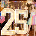 Ledido 4FT Colorful Marquee Light Up Number 25 for Birthday by Ledido
