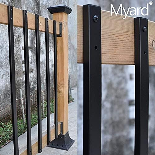 Myard 32-1/4'' Traditional Rectangular Iron Deck Balusters, Matte Black - Image 4