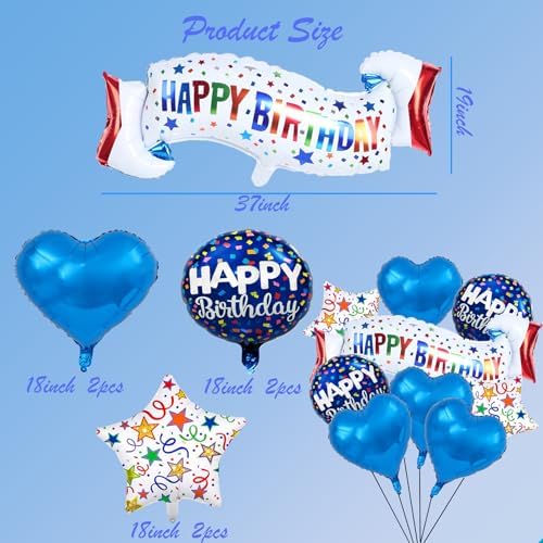 Birthday Decoration Set Colorful Happy Birthday Banner Balloon for Party Decorations and Party Supplies (Birthday M) - Image 2