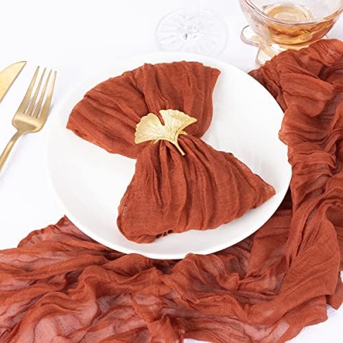 DeZerlor Fall Terracotta Cheese Cloth Napkins Set of 50 for Wedding Party - Image 3