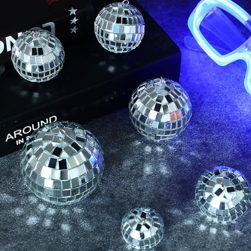 MTLEE 20 Pcs Disco Balls Decorations Assorted Size Disco Ball Ornaments - Image 4
