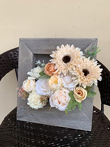 FACINOC Roses Artificial Flowers White Combo Box Set Fake Flower with Stems - Image 5