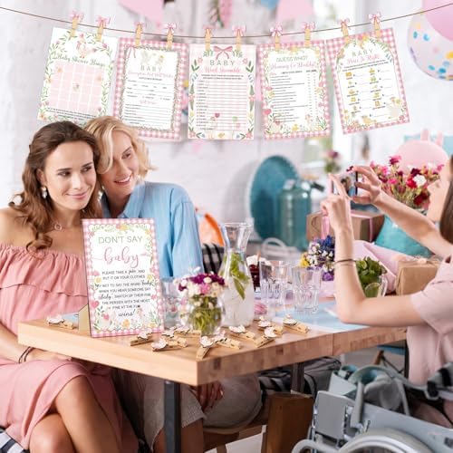 Patelai 321 Pcs Baby Shower Games Supplies, Pink Silly Goose - Image 6