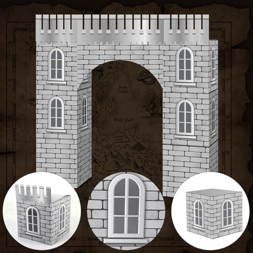 13 Pcs Medieval Decor Large Castle Props Knight Dragon Party Backdrop - Image 3