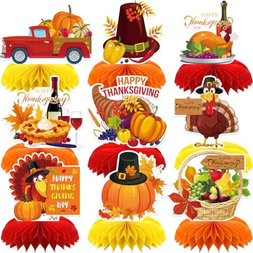 Thanksgiving Table Decorations, Fall Table Decorations for Autumn Harvest by Adeyoo