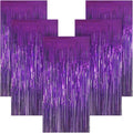 5 Pack 3.28ft x 6.56ft Purple Metallic Tinsel Foil Fringe Curtains, Photo Booth Backdrop Party Decorations for Birthday Wedding Baby Shower Graduation Bachelorette New Years by Unknown