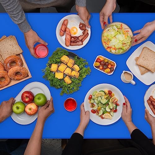 16 Pack Blue Plastic Tablecloth for Rectangle Tables, Premium Decorative Royal Blue Disposable Table Cloths for Parties, Rectangle Party Table Cover for Birthday, Wedding, Anniversary, 54 x 108 Inch - Image 6