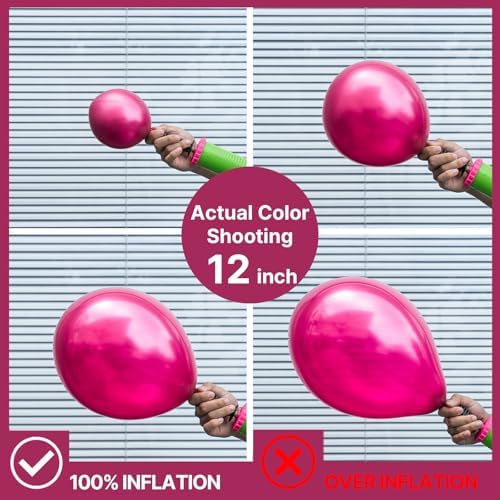 PartyWoo Hot Pink Balloon Arch Kit 140pcs Different Sizes 18 12 10 5 Inch - Image 4