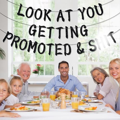 Look at You Getting Promoted Banner, Promotion Party Decorations - Image 2