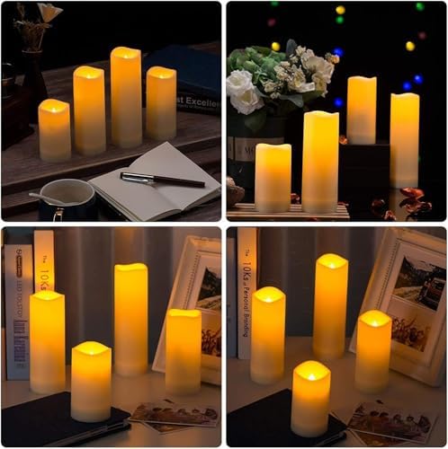 Flameless Candles with Remote Control Waterproof Outdoors & Indoors, Battery Candles with Remote Timer, Decorative Remote Led Candles. (D 2.2''X H 4'' 5'' 6'' 7'') -12-Pack. - Image 6