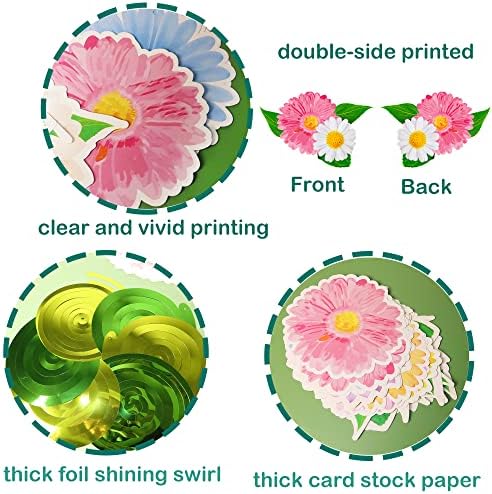 HADDIY Flower Hanging Swirl Decorations for Classroom Office Party Ceiling - Image 5