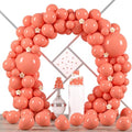 Voircoloria 90pcs Coral Red Balloons Garland Arch Kit, 18 12 10 5 Inch by Voircoloria