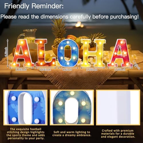 Hawaiian Aloha Luau Party Light up Sign Decorations - Image 3