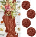 4 Pack Fall Table Runner Terracotta Cheesecloth for Home Thanksgiving Party by IVAPUPU