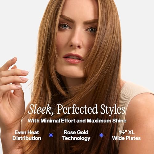 Hot Tools Professional Rose Gold Extra Long Flat Iron, 1.5" Plate - Image 3