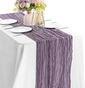 Grape 10FT Cheesecloth Table Runner Boho Gauze Fabric Table Runner Rustic Sheer Runner for Wedding Bridal Baby Shower Birthday Party Boho Table Decor（1 Pack Grape） by JALANCY