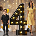 Pooqla 4FT Marquee Light Up Numbers 4 for 4th 40th Birthday Decorations by Pooqla