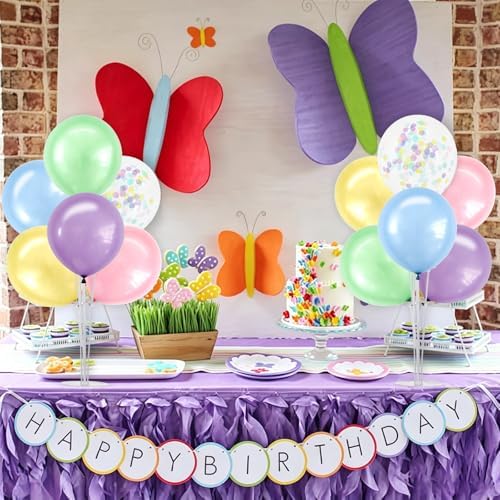 TONIFUL 4 Set Spring Macaron Balloon Stand Balloon Centerpieces for Table - Image 6