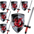Poen 1 Set Inflatable Sword and Shield Medieval Knight Party, Dragon by Poen