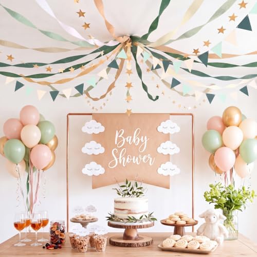 Frienda 14 Pcs Green Gold Party Decorations Set for Fancy Birthday Party - Image 4