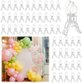 LemonRoad 50 Pack Large Balloon Arch Clips Spring Clamp for Backdrop, Clear by Unknown