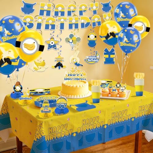 140pcs Birthday Party Decorations Banana Theme Tableware Set for 20 Guests - Image 6