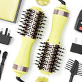 Travel Brush Blow Dryer, Dual Voltage Hair Dryer Brush - Cepillo Secador De Cabello 2” Oval Size Hair Curler/Straightener Portable Mini Hair Styling Tools(‌Auto Dual Voltage & No Converter Needed) by MayAllDreamsRealizedEndingMisfortuneInAuspicious
