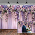 5x3ft Purple Flower Wedding Photography Backdrop Lavender Floral Wedding Bridal Photography Backdrop Anniversary Birthday Baby Shower Girl Party Banner Photo Booth Props Background Wall Decor by Mtsxfy