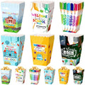 Gueevin 24 Pcs Back to School Popcorn Boxes Treat Boxes Candy Container by Gueevin