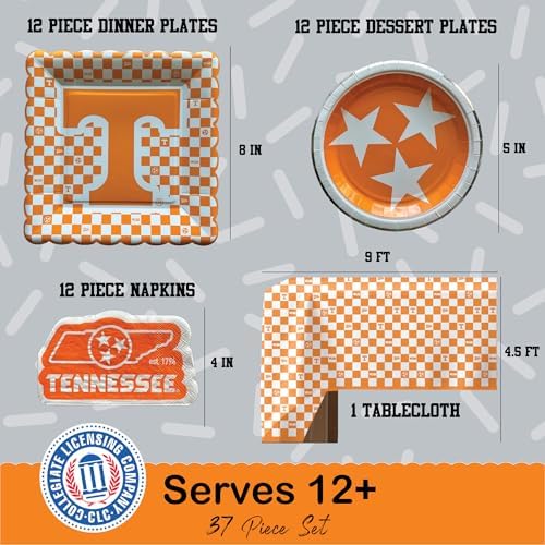 Tennessee Vols Party Supplies, Decorations, Plates & Napkins UT Decor 37 Pc - Image 3