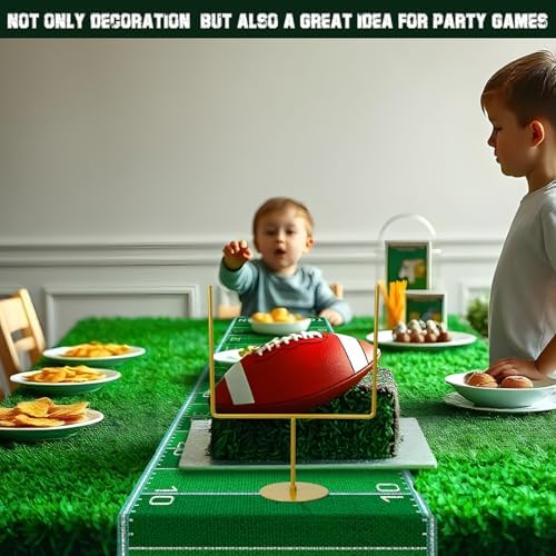 3 PCS Metal Football Goal Post Decoration Football Table Decor Football Field Goal Post Decoration Football Table Decorations for Football Theme Birthday Party Supplies - Image 6