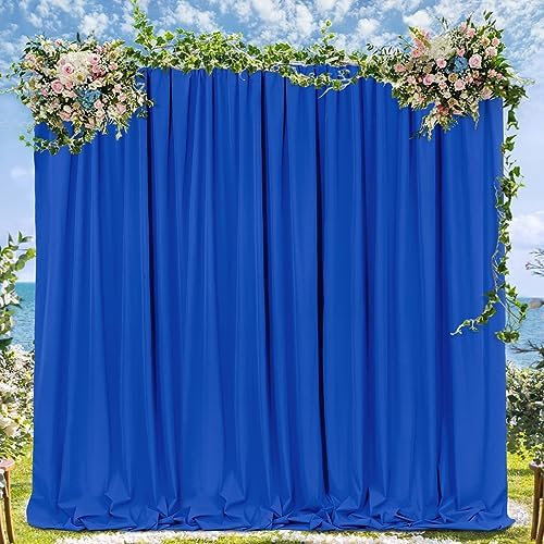 Royal Blue Backdrop Curtains 20ftx10ft Wedding Polyester Photo Drapes by SoarDream