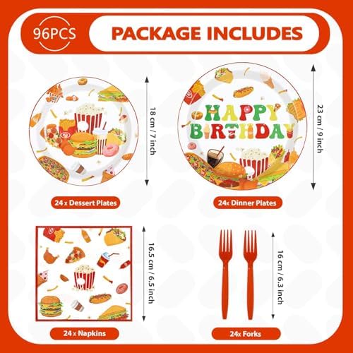 96 Pcs Popcorn Birthday Party Decorations, Serves 24 - Image 5